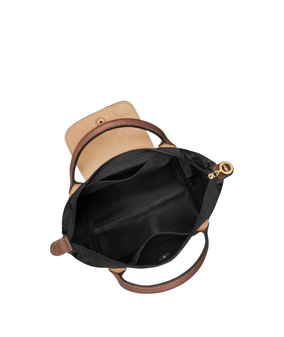 LONGCHAMP Черная нейлоновая сумка с короткими ручками, фото 4