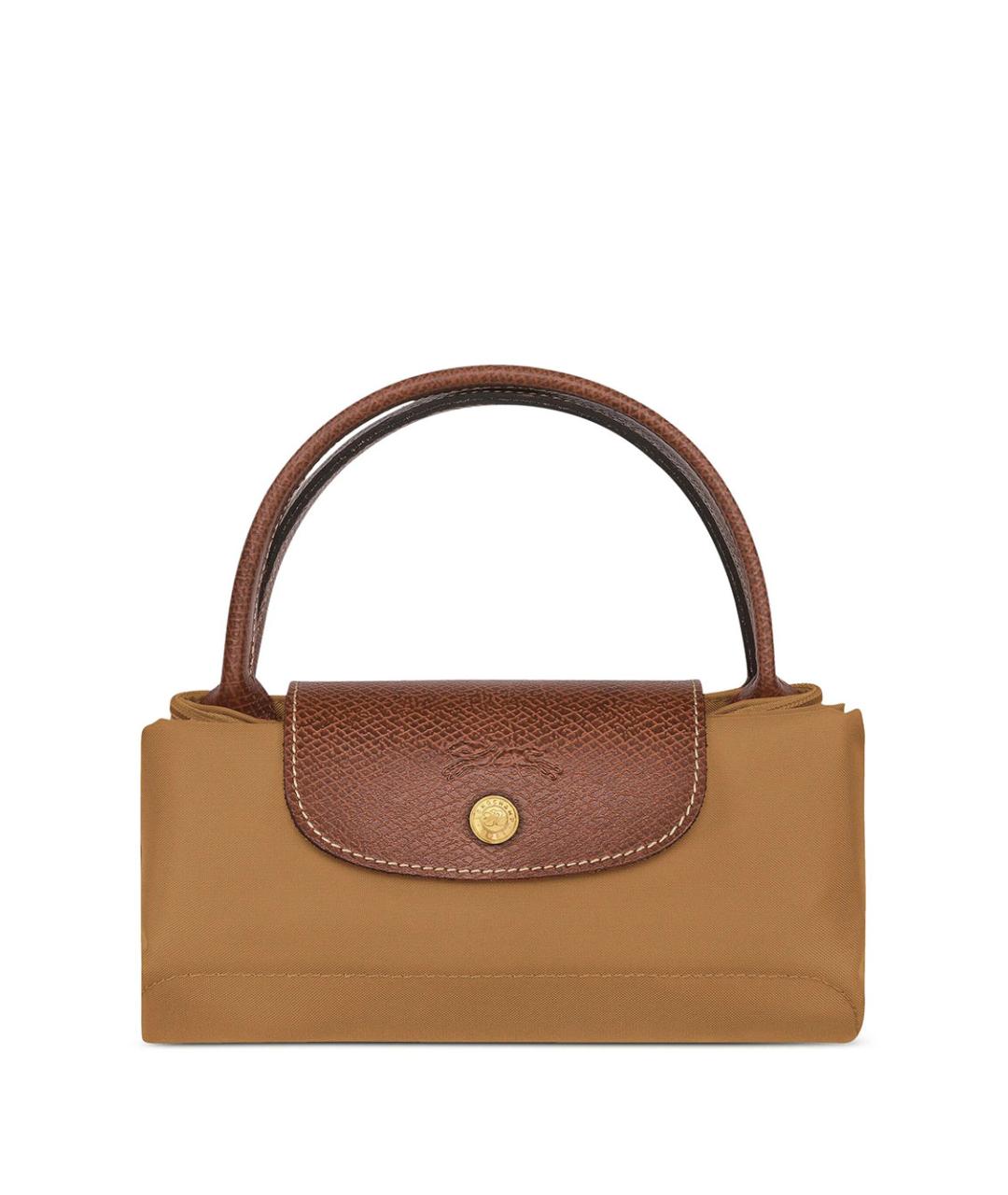 LONGCHAMP Бежевая синтетическая сумка через плечо, фото 5