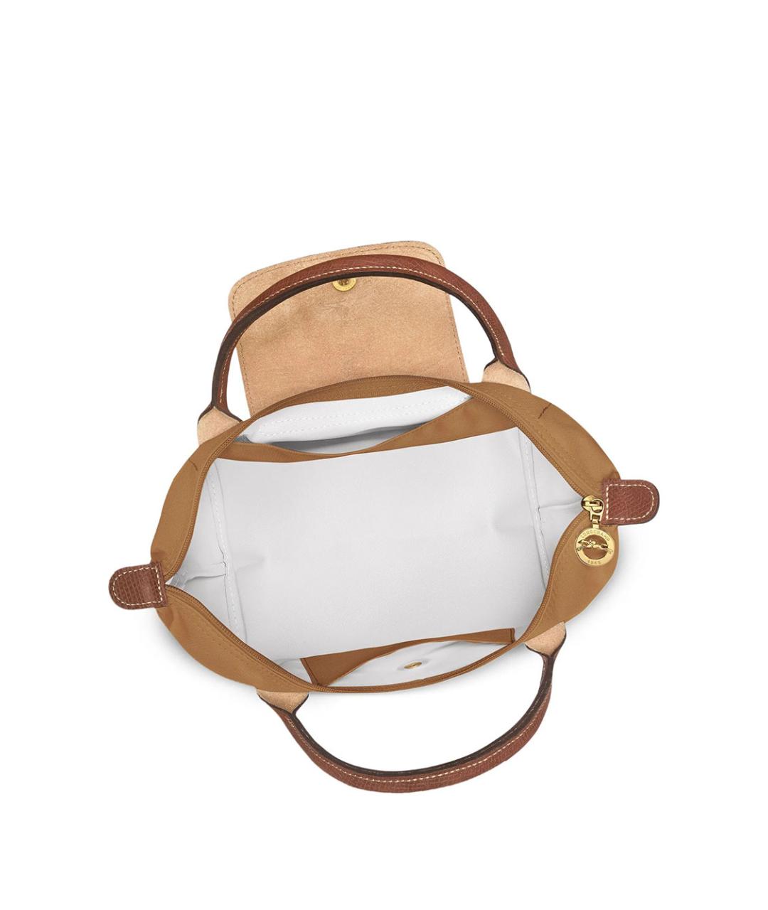 LONGCHAMP Бежевая синтетическая сумка через плечо, фото 3