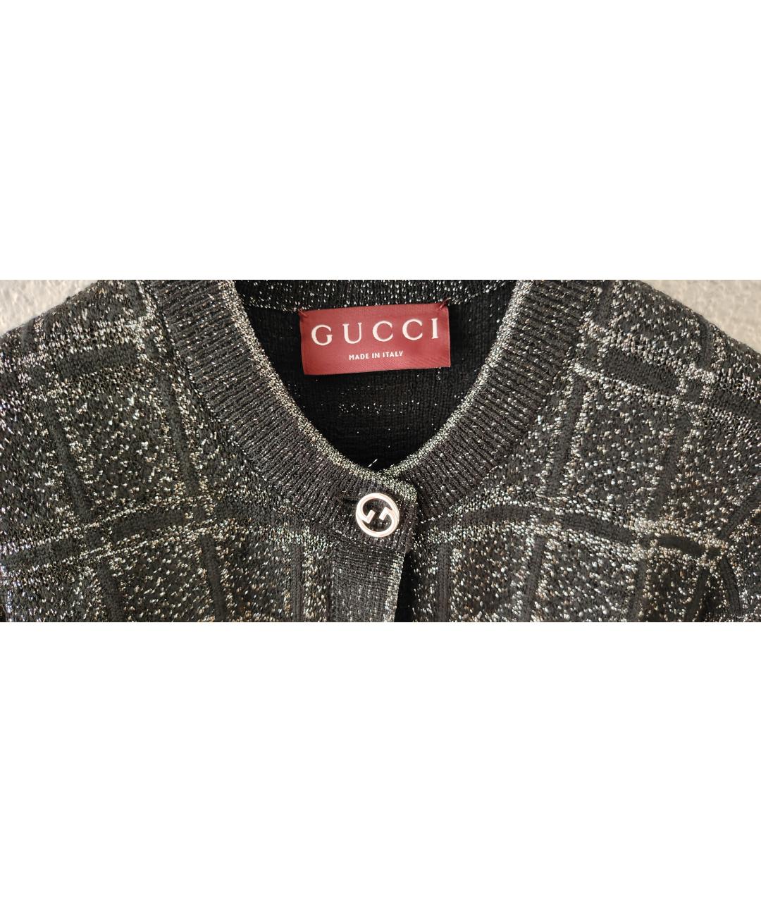GUCCI Черный шерстяной кардиган, фото 3