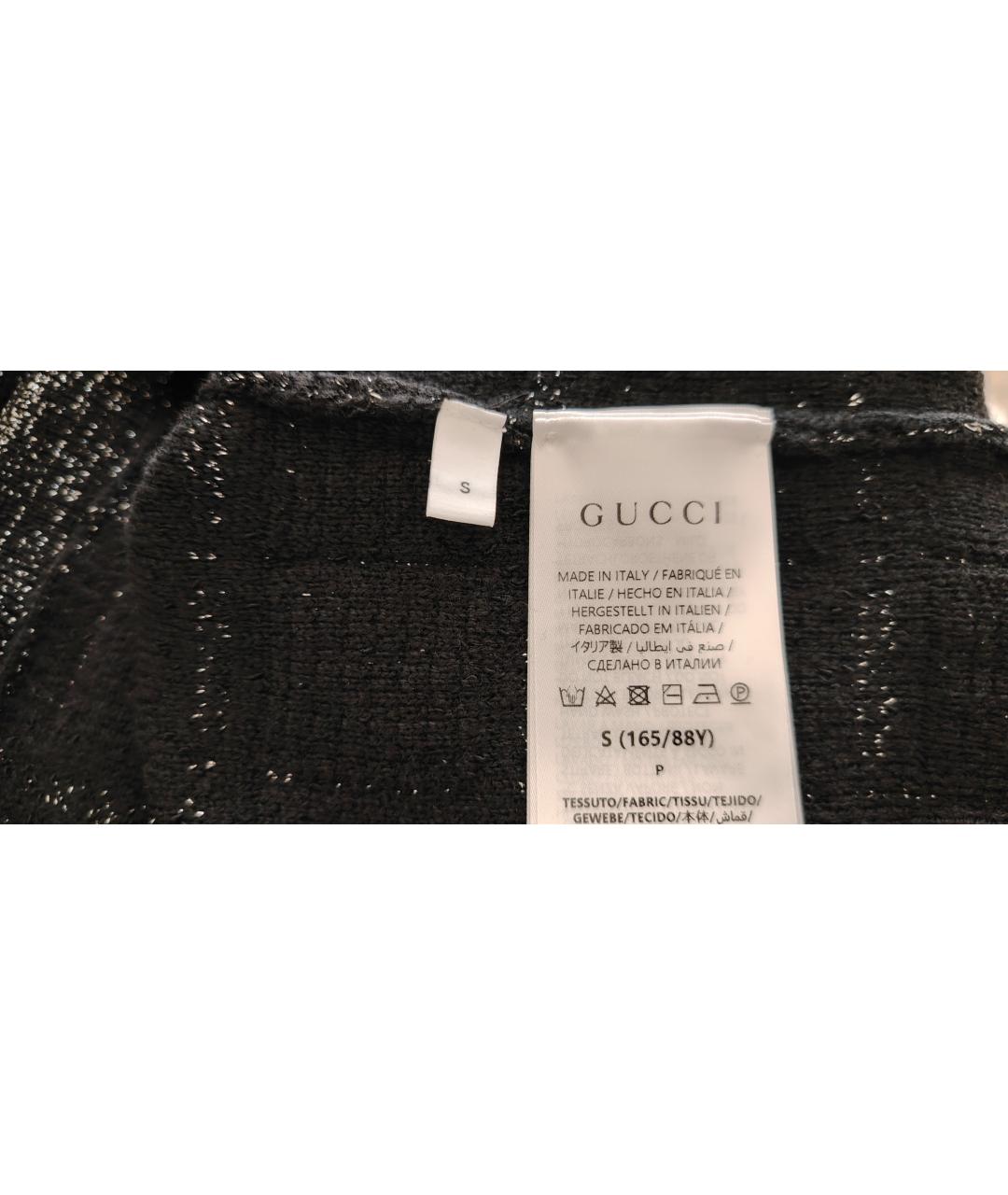 GUCCI Черный шерстяной кардиган, фото 4