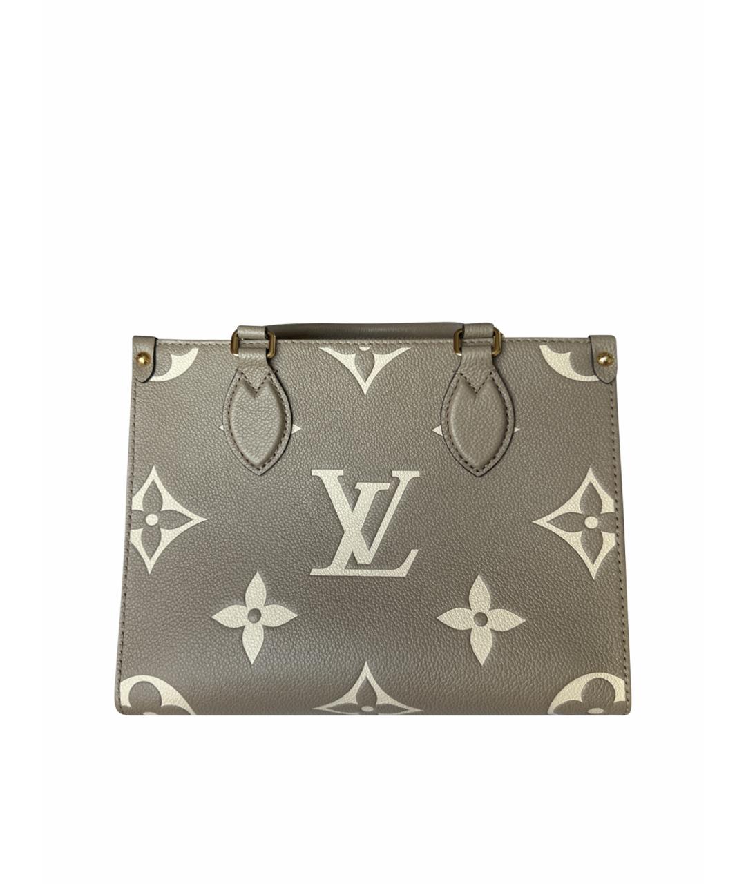 LOUIS VUITTON Бежевая кожаная сумка тоут, фото 1