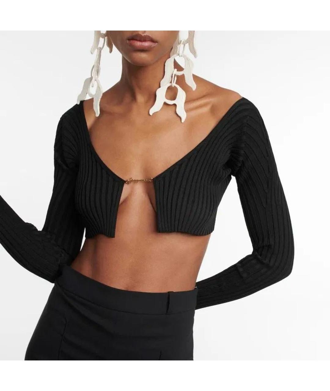 JACQUEMUS Черный вискозный джемпер / свитер, фото 5