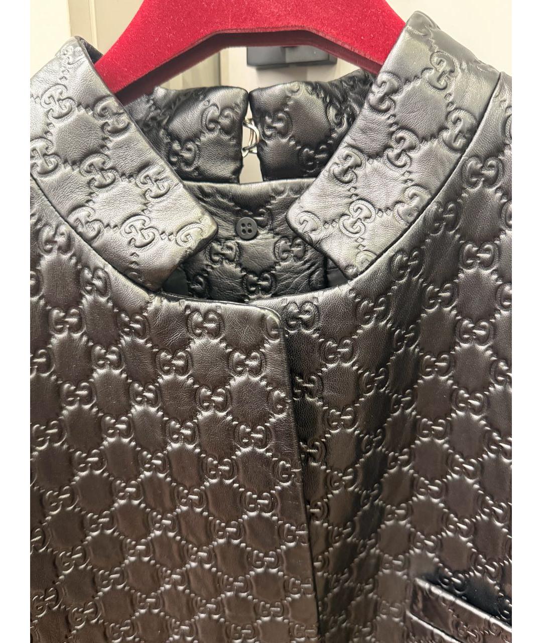 GUCCI Черная кожаная куртка, фото 4