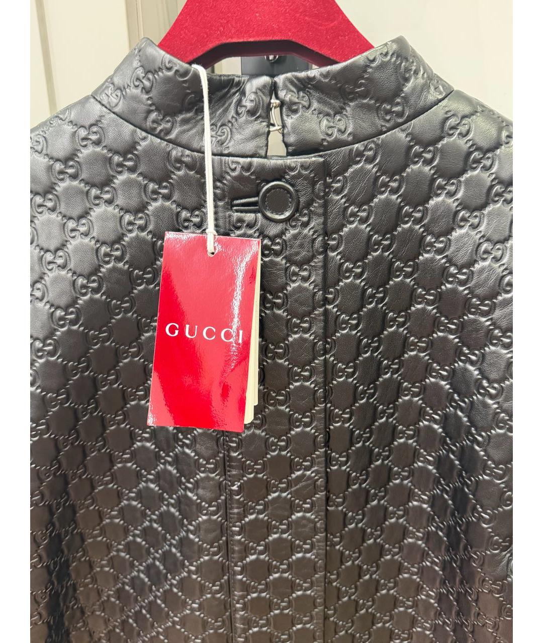 GUCCI Черная кожаная куртка, фото 3