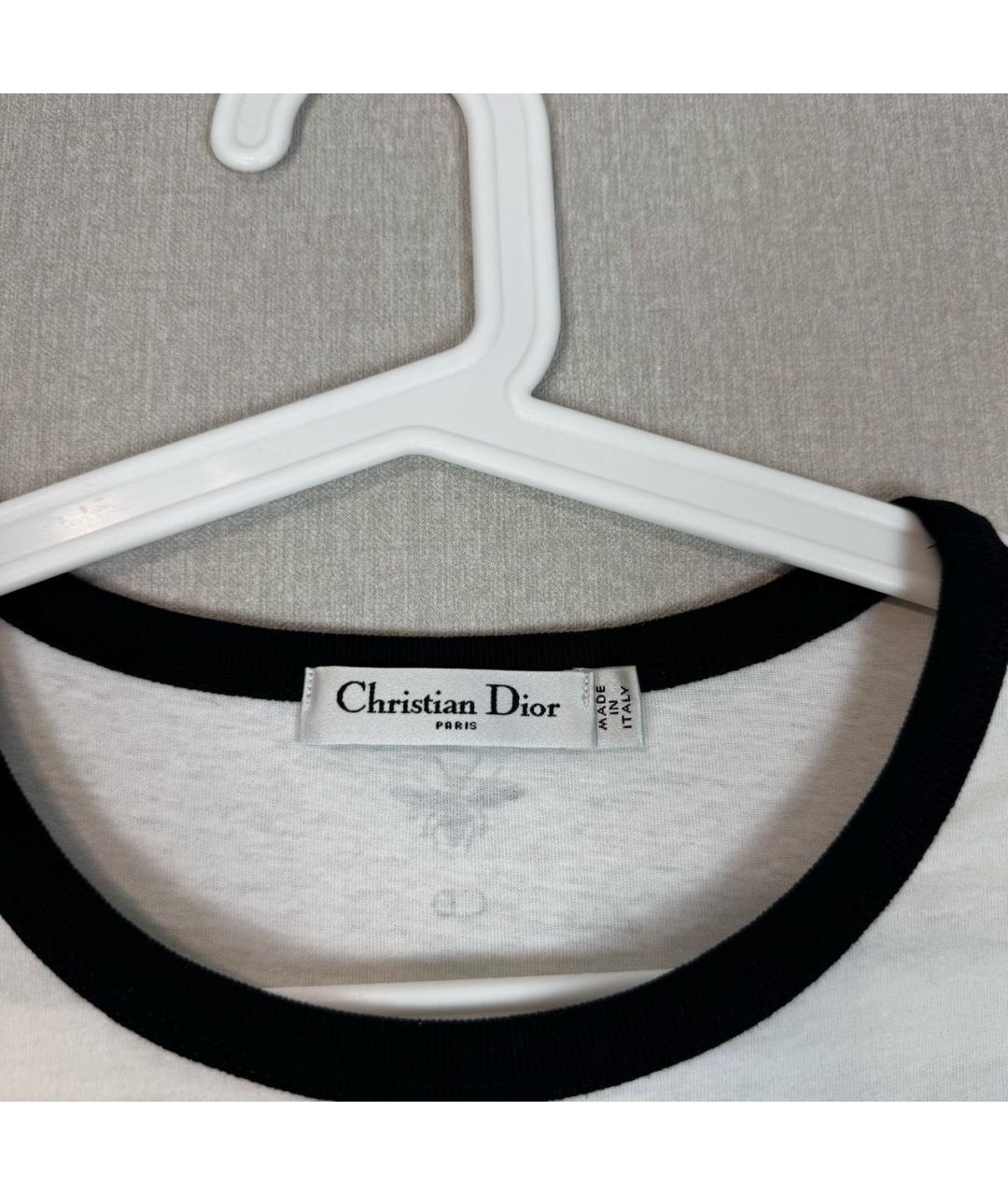 CHRISTIAN DIOR Белая хлопковая футболка, фото 3