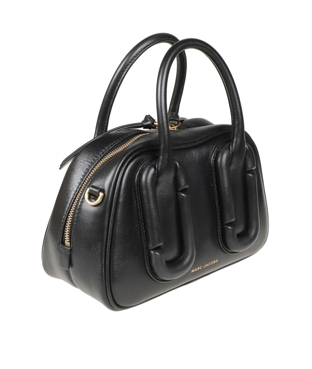 MARC JACOBS Черная кожаная сумка с короткими ручками, фото 3