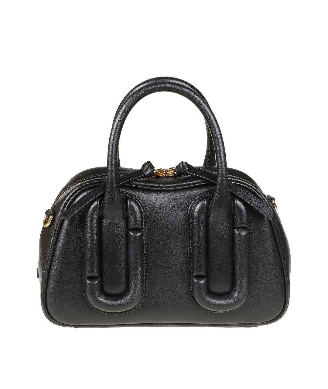 MARC JACOBS Черная кожаная сумка с короткими ручками, фото 2