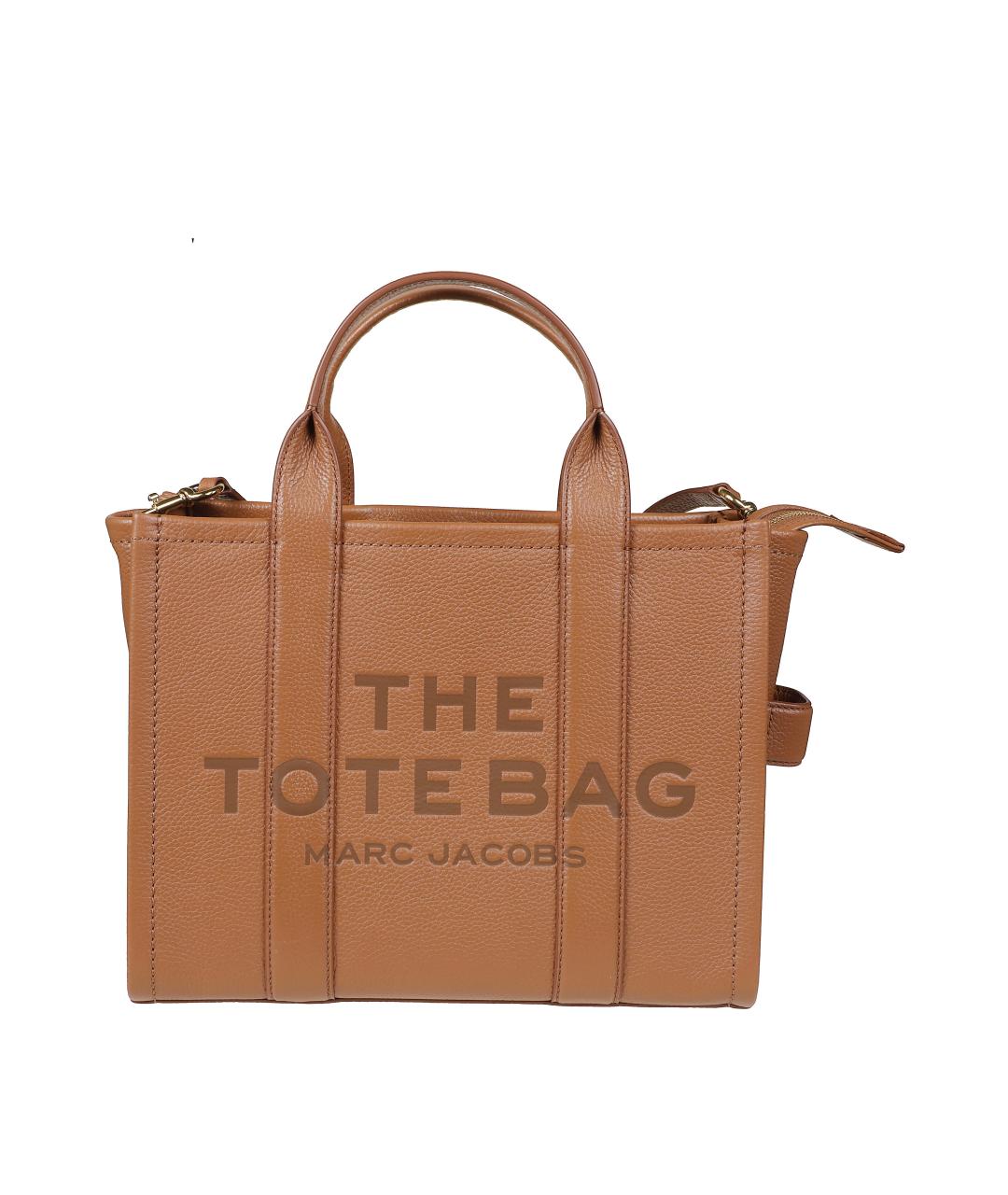MARC JACOBS Коричневая кожаная сумка тоут, фото 1