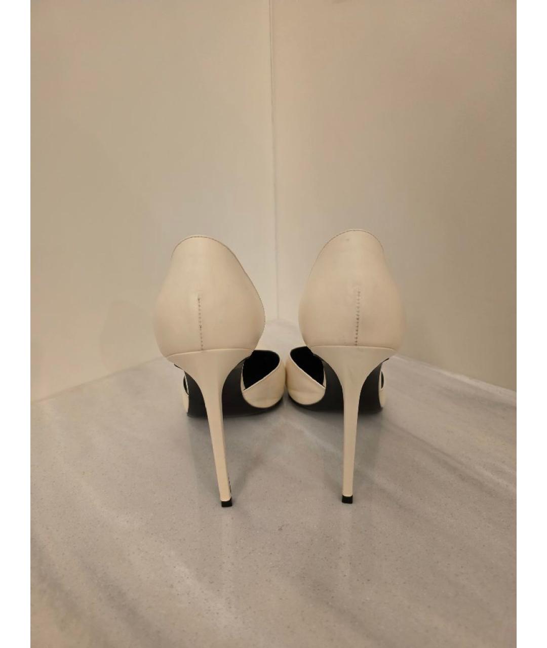 SAINT LAURENT Бежевые кожаные туфли, фото 4