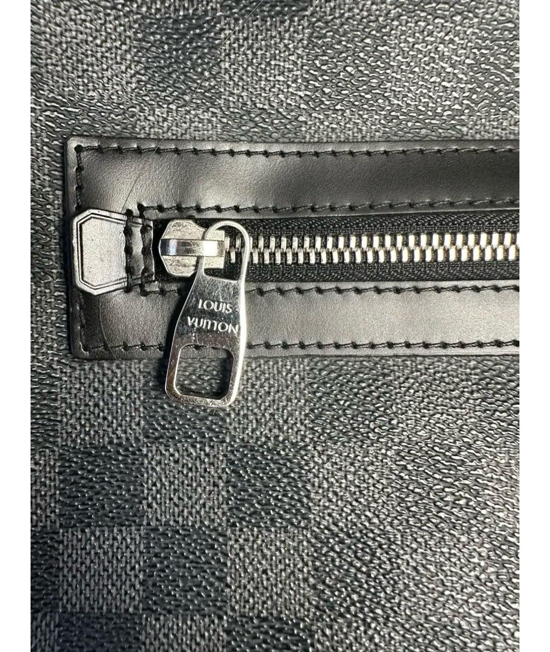 LOUIS VUITTON Черная кожаная сумка на плечо, фото 6