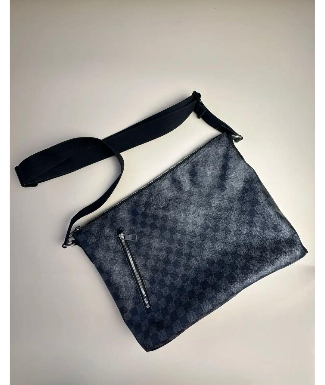 LOUIS VUITTON Черная кожаная сумка на плечо, фото 2