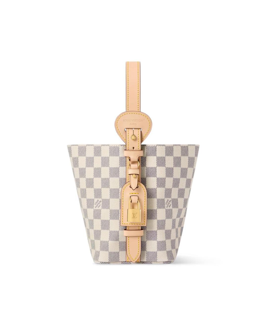 LOUIS VUITTON Бежевая сумка через плечо из канвы, фото 4