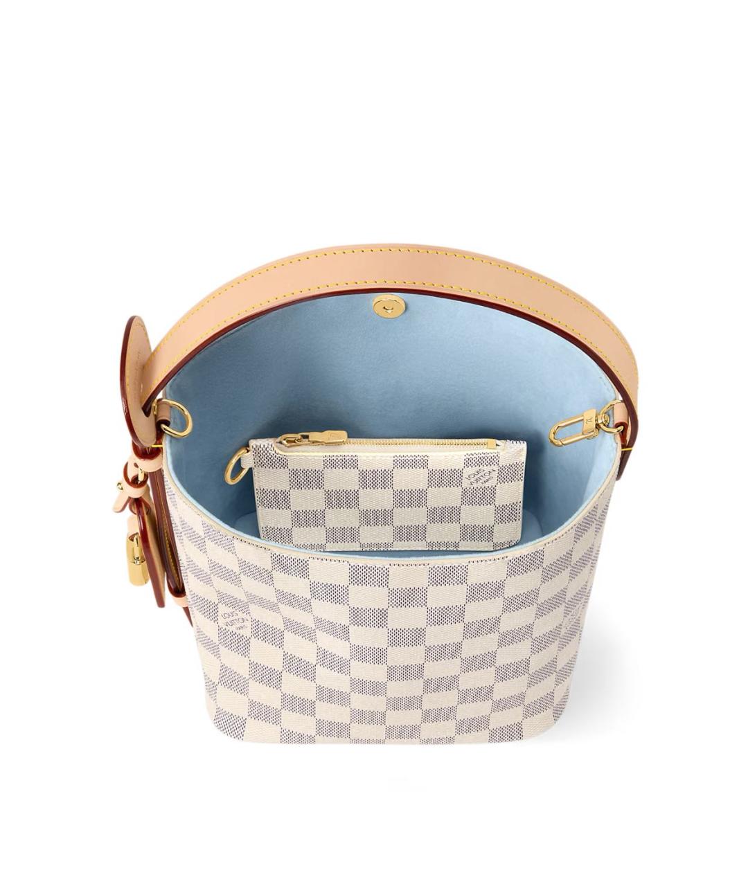 LOUIS VUITTON Бежевая сумка через плечо из канвы, фото 3