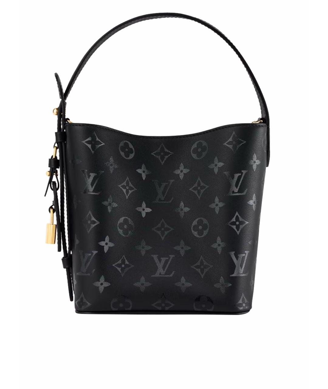 LOUIS VUITTON Черная кожаная сумка через плечо, фото 1