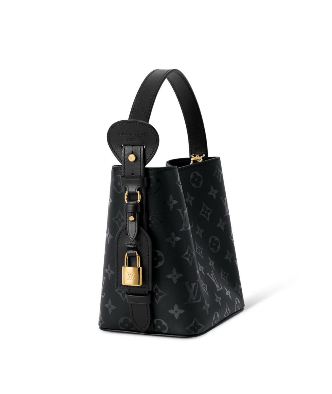 LOUIS VUITTON Черная кожаная сумка через плечо, фото 2