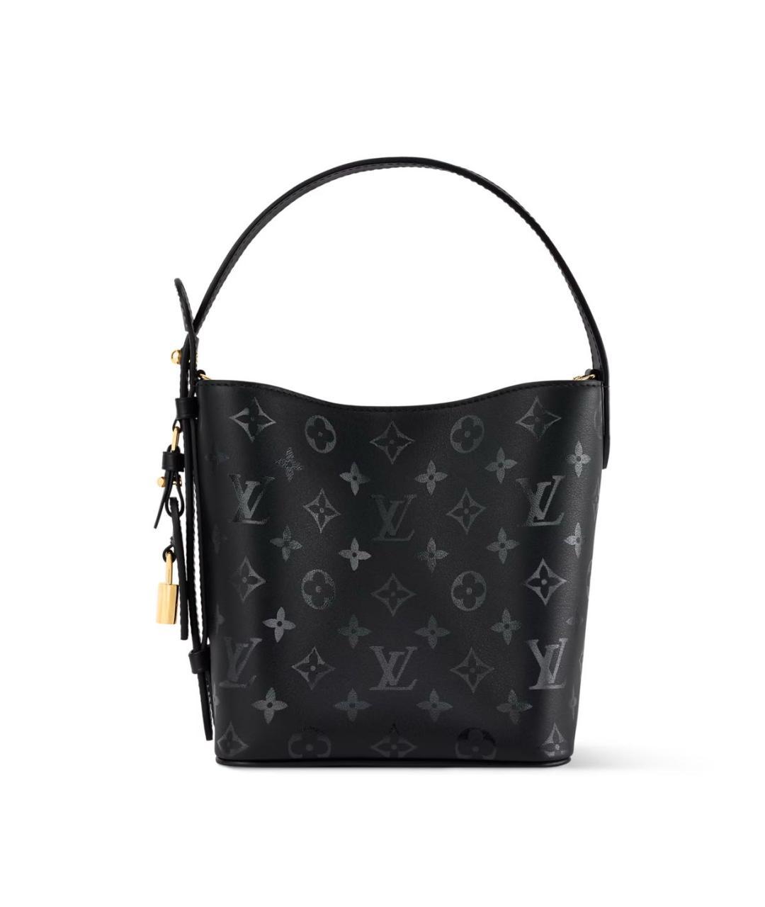 LOUIS VUITTON Черная кожаная сумка через плечо, фото 7