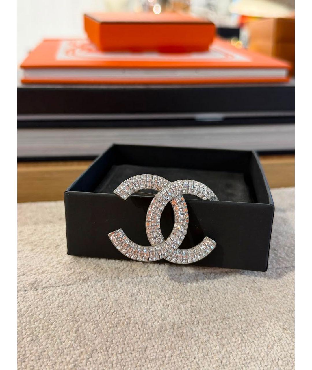 CHANEL Серебряная металлическая булавка / брошь, фото 2