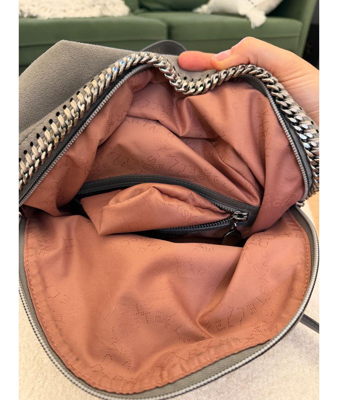 STELLA MCCARTNEY Серый кожаный рюкзак, фото 7