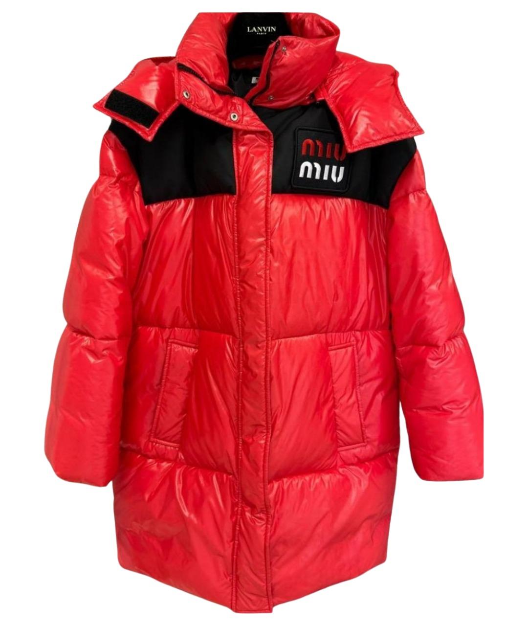 MIU MIU Красный пуховик, фото 1