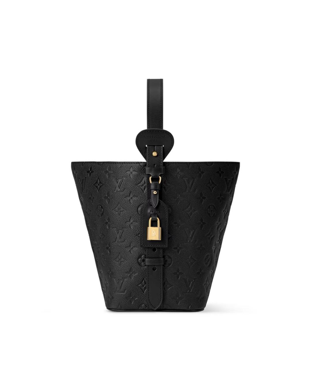 LOUIS VUITTON Черная кожаная сумка через плечо, фото 4