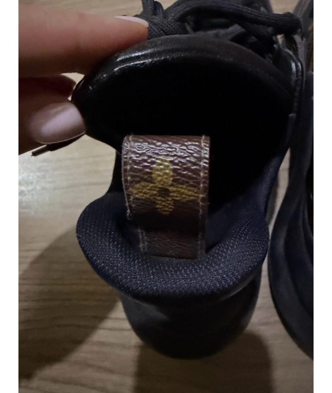 LOUIS VUITTON Черные кожаные кроссовки, фото 7