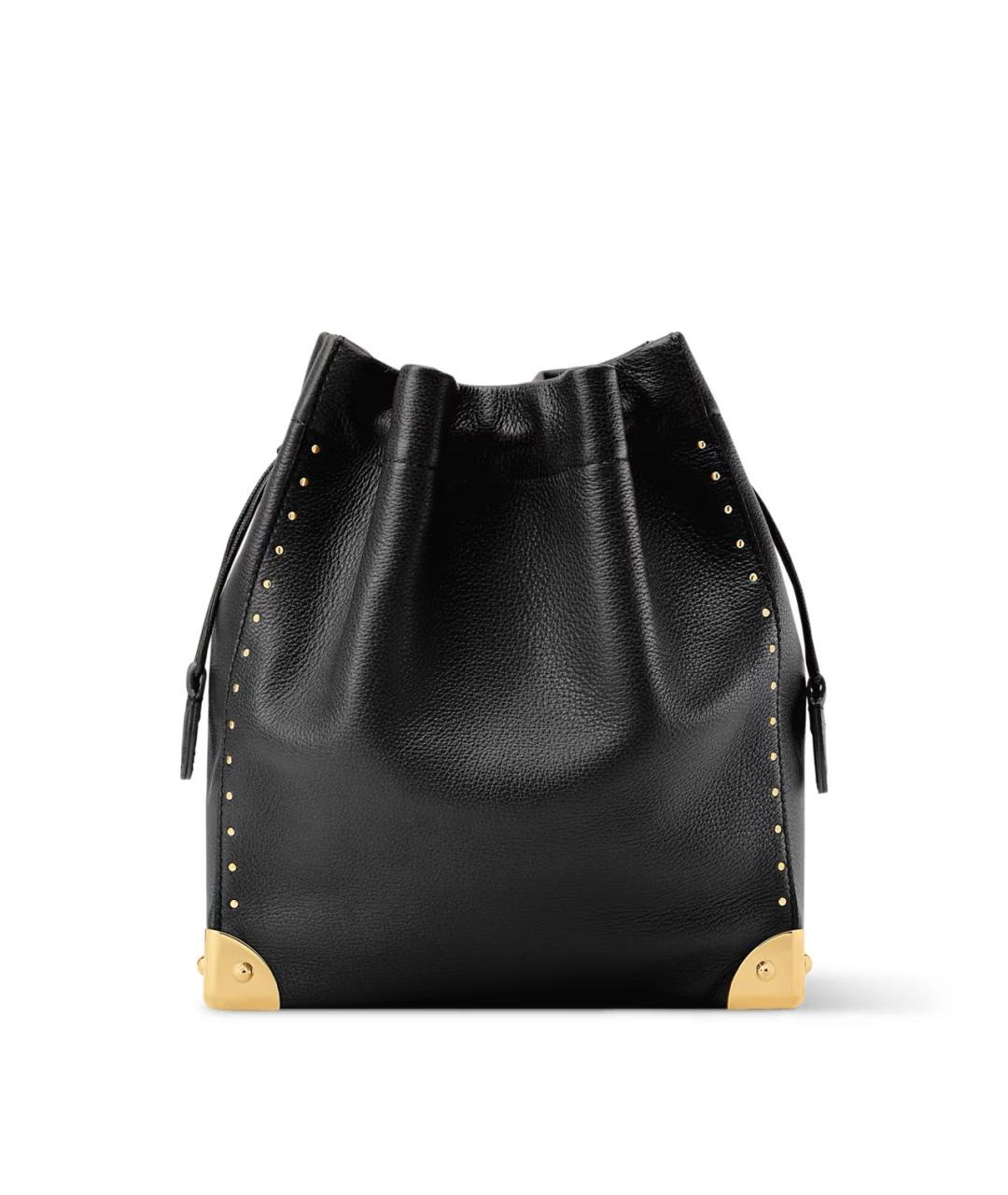 LOUIS VUITTON Черная кожаная сумка через плечо, фото 4