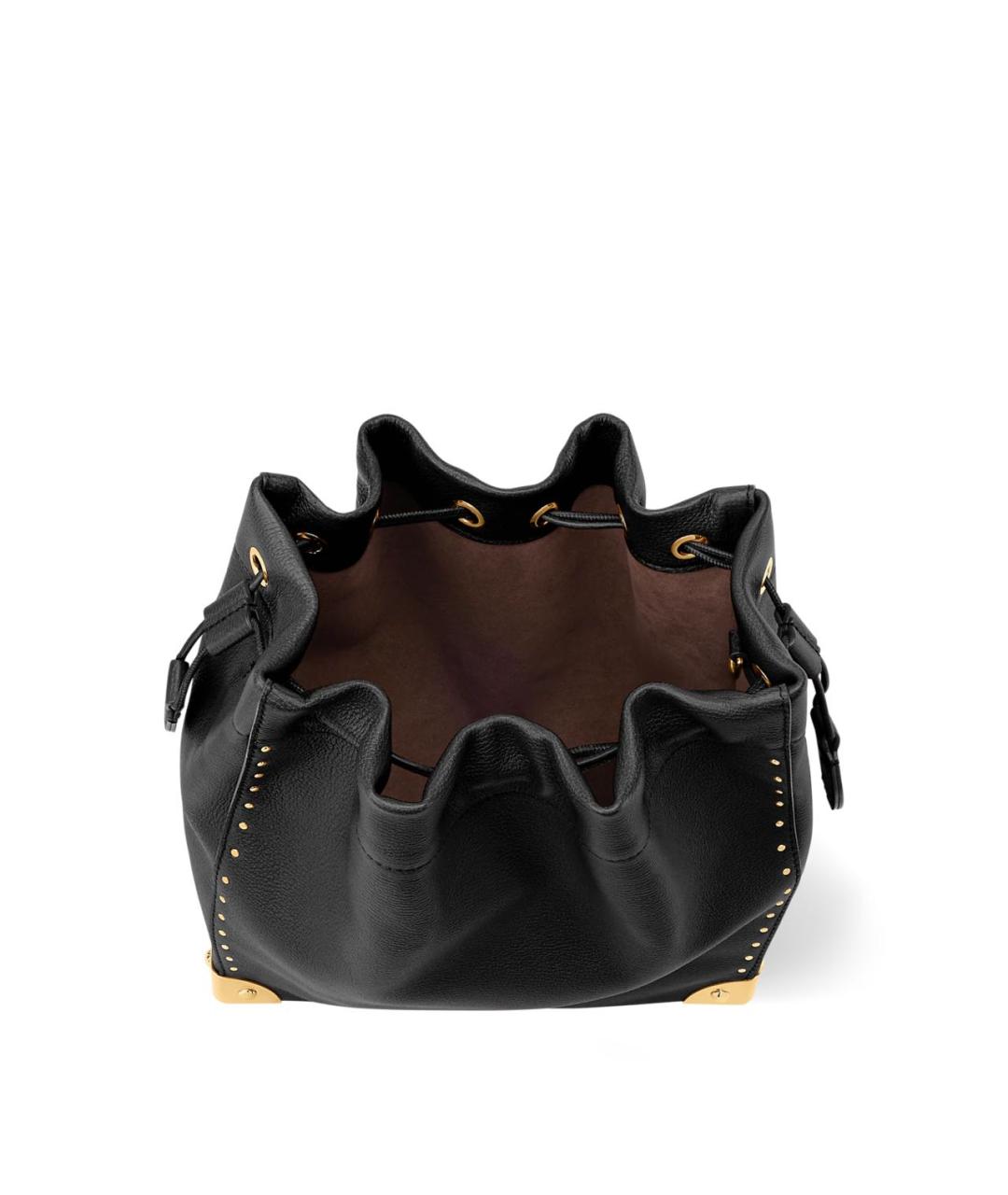 LOUIS VUITTON Черная кожаная сумка через плечо, фото 3