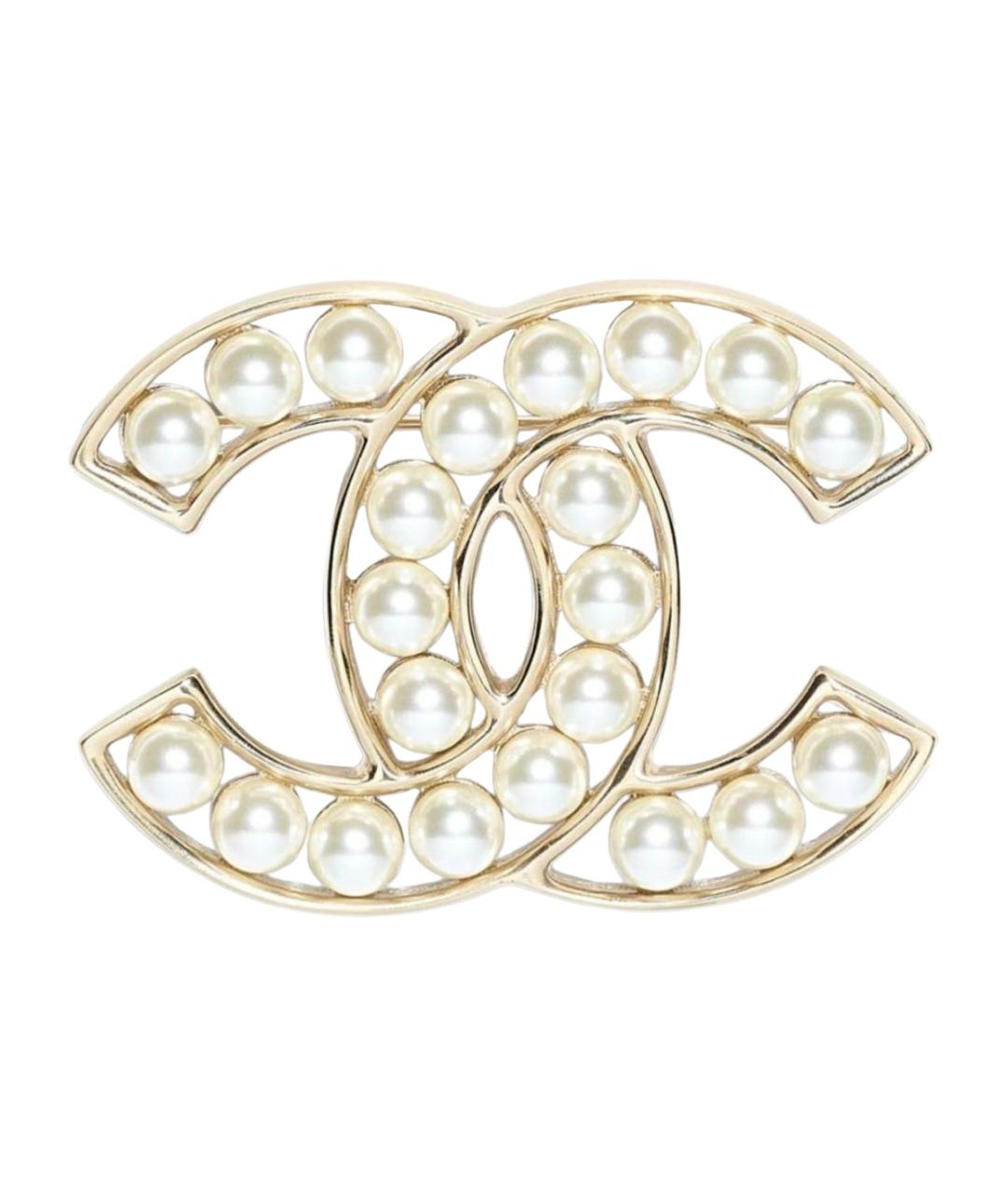 CHANEL Золотая металлическая булавка / брошь, фото 1