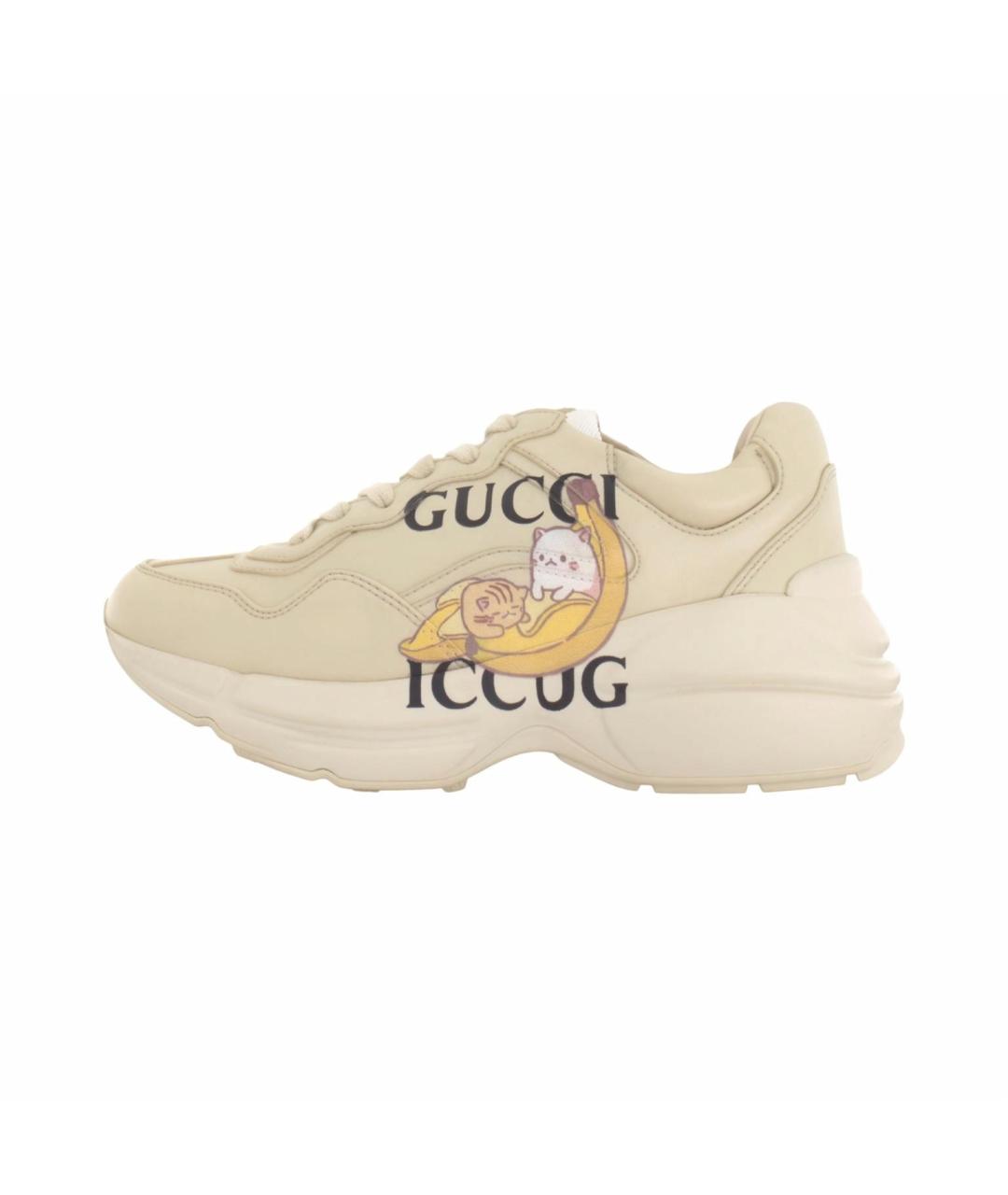 GUCCI Бежевые кроссовки, фото 6