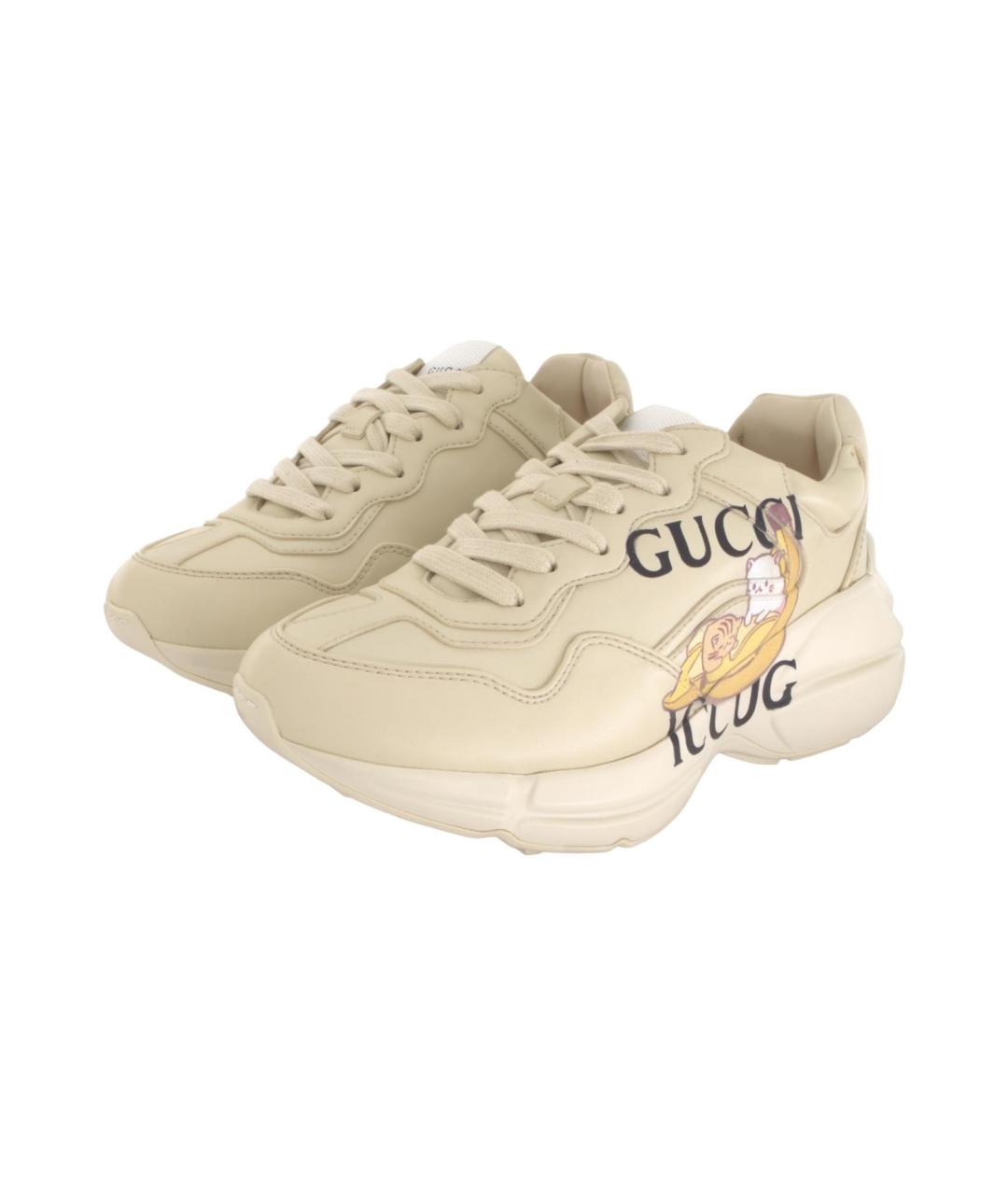 GUCCI Бежевые кроссовки, фото 3