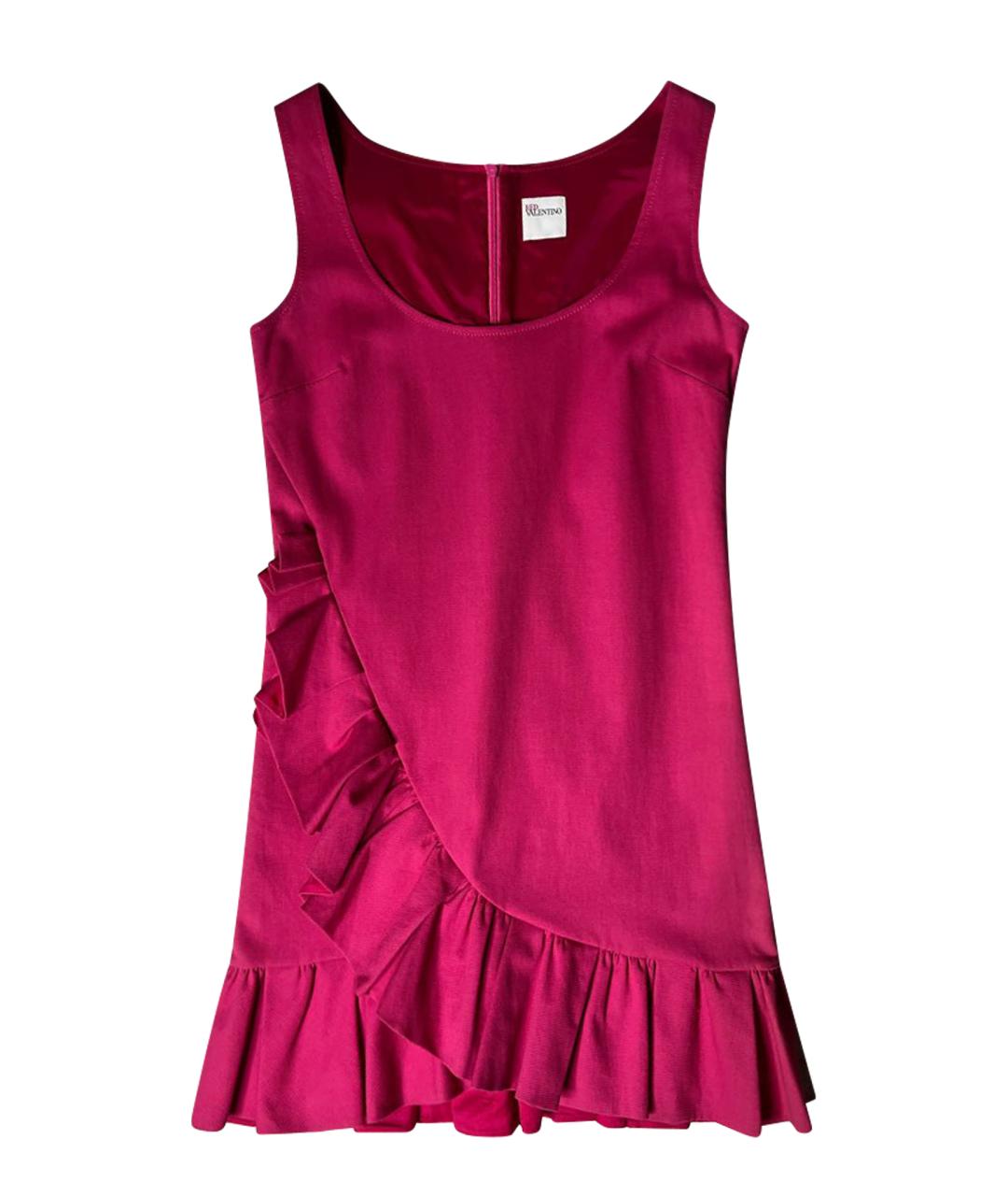 RED VALENTINO Розовое хлопковое коктейльное платье, фото 1