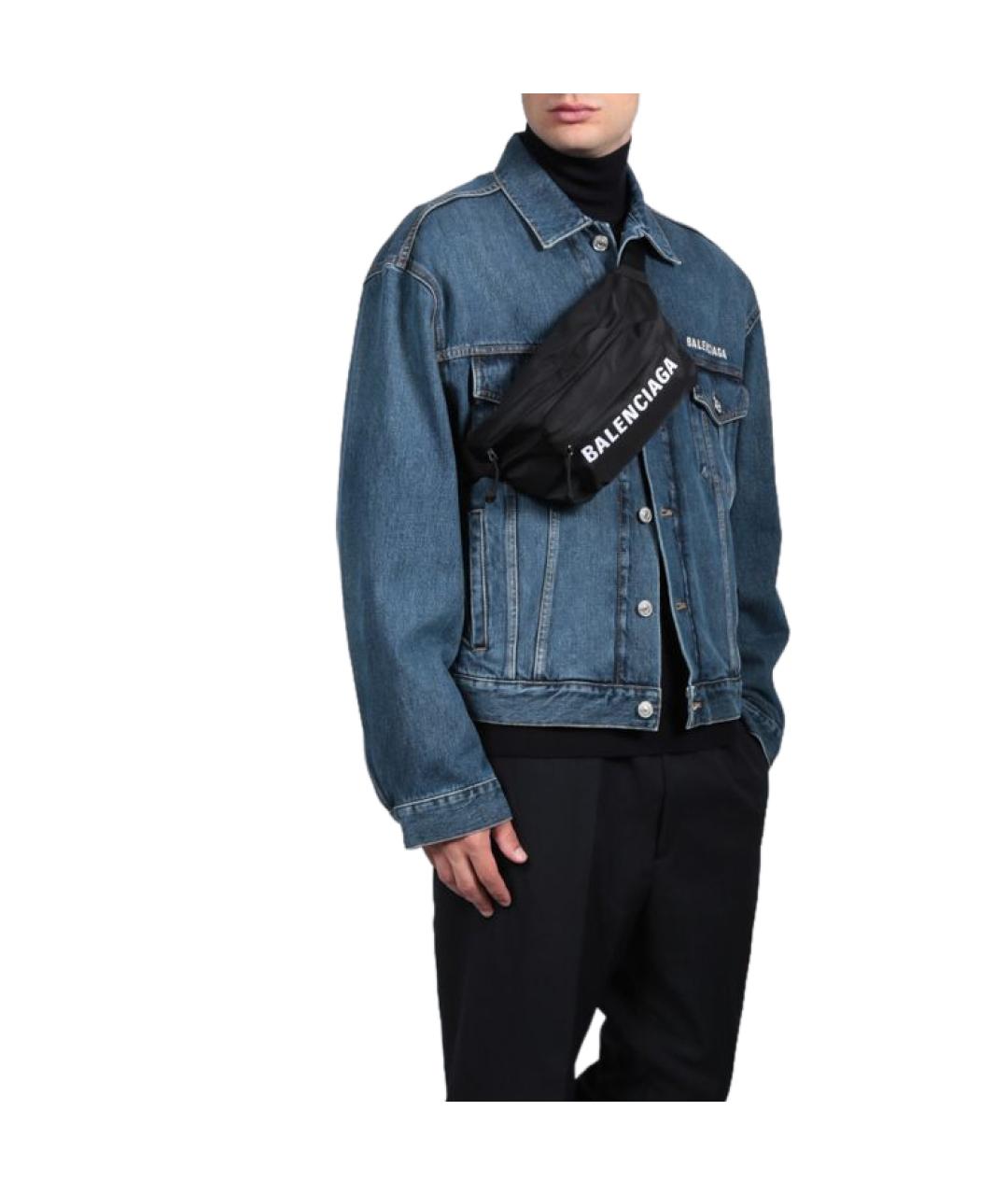BALENCIAGA Черная нейлоновая поясная сумка, фото 5