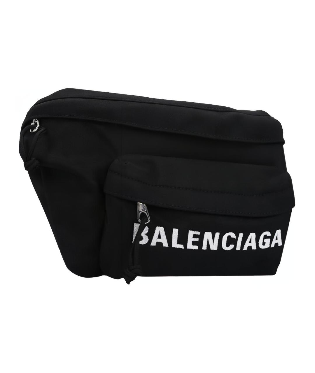BALENCIAGA Черная нейлоновая поясная сумка, фото 2