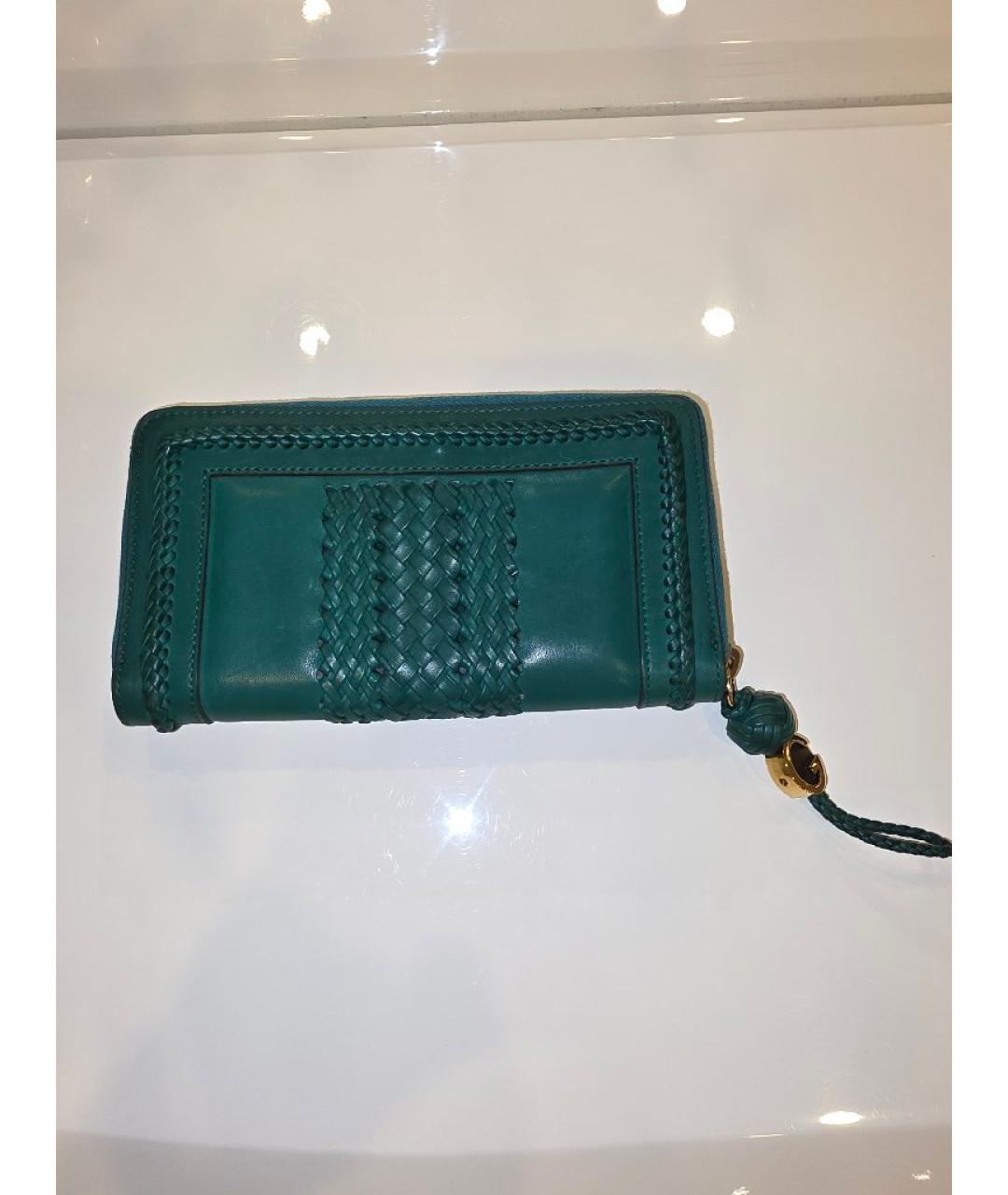 GUCCI Зеленый кожаный кошелек, фото 5