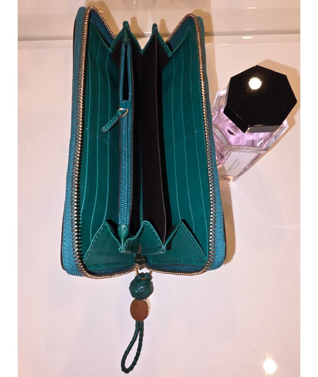 GUCCI Зеленый кожаный кошелек, фото 4