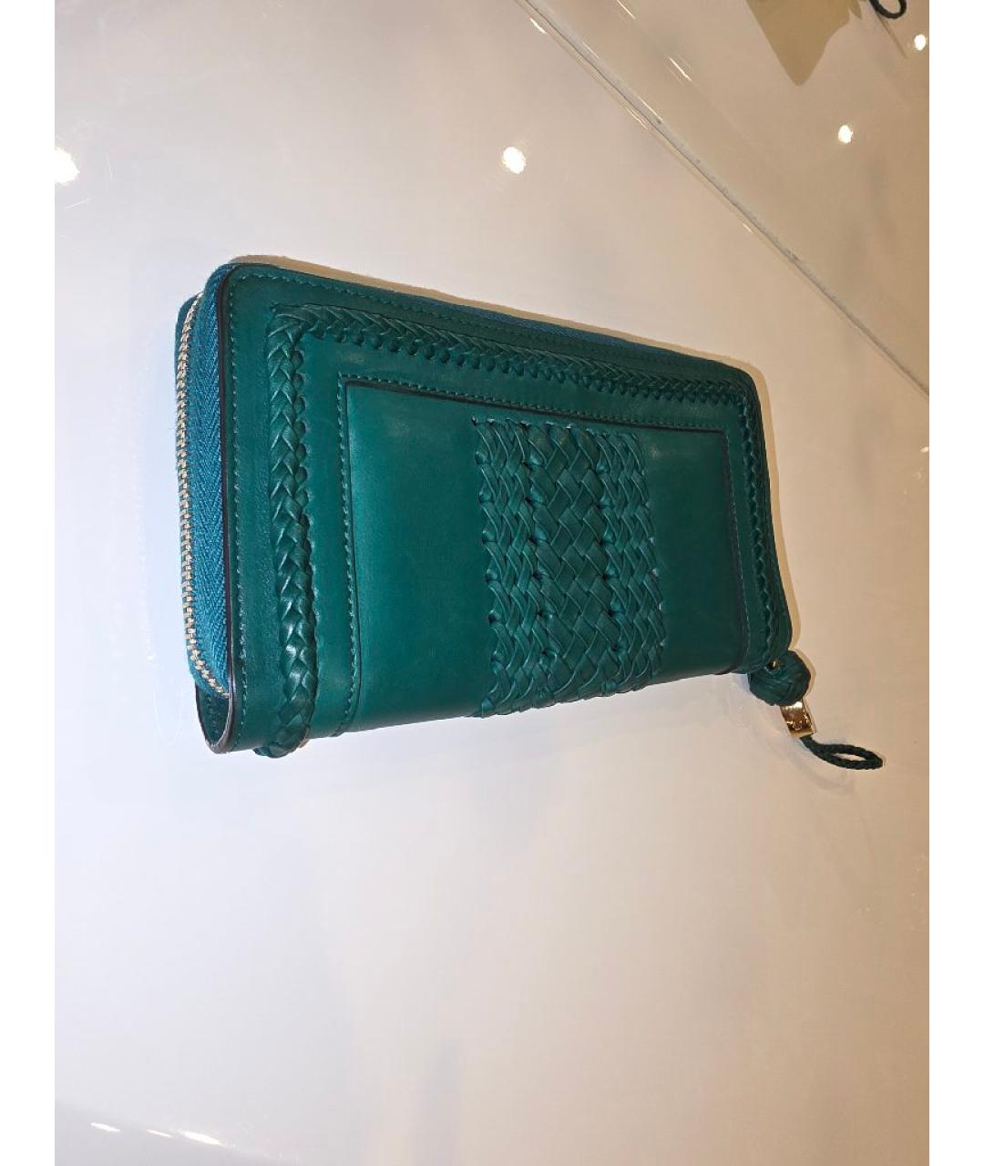 GUCCI Зеленый кожаный кошелек, фото 2