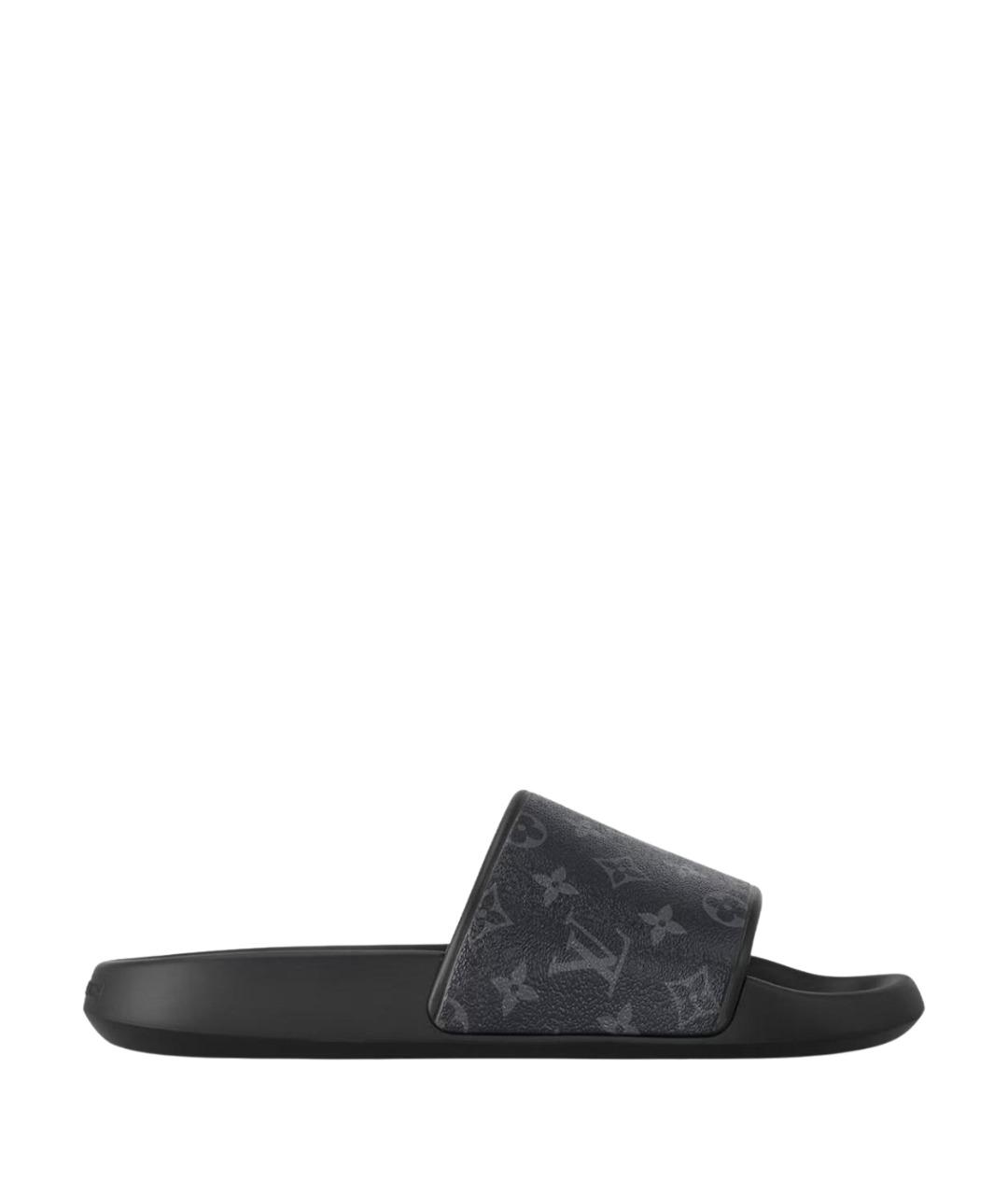 LOUIS VUITTON Черные шлепанцы, фото 1