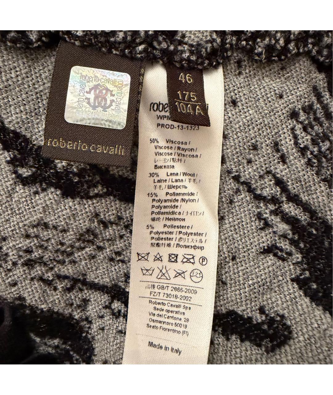 ROBERTO CAVALLI Черное вискозное коктейльное платье, фото 5