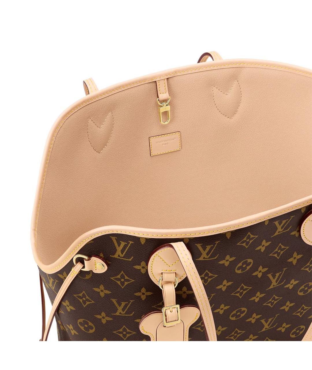 LOUIS VUITTON Коричневая сумка тоут из канвы, фото 4