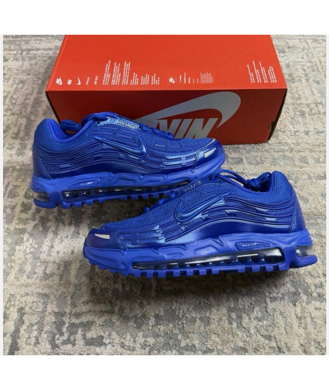 NIKE Синие текстильные низкие кроссовки / кеды, фото 5