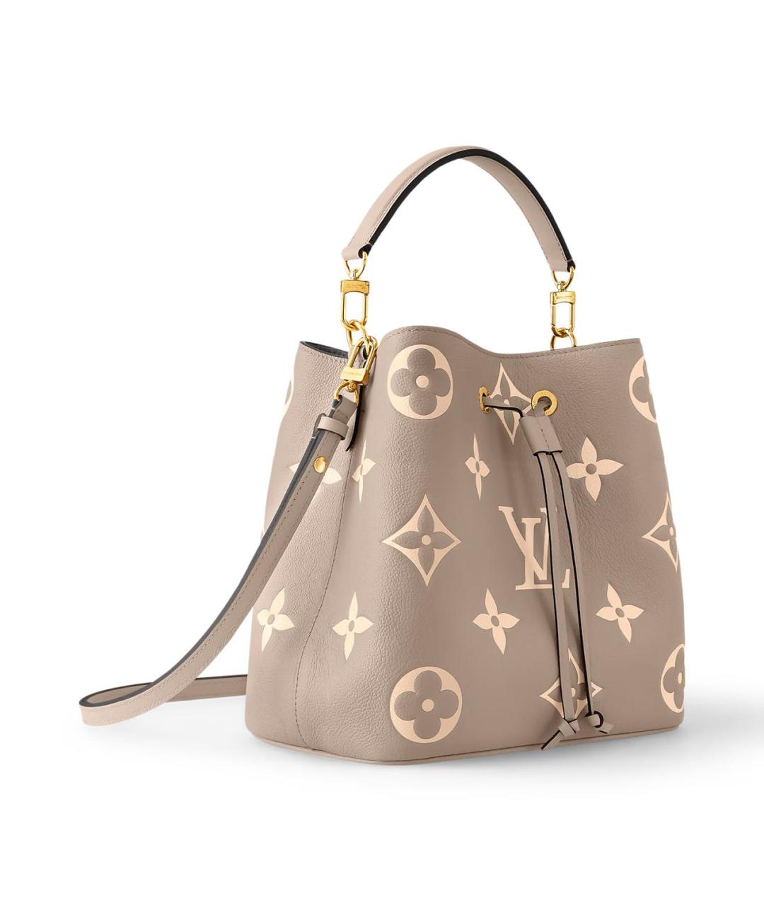 LOUIS VUITTON Бежевая кожаная сумка через плечо, фото 2