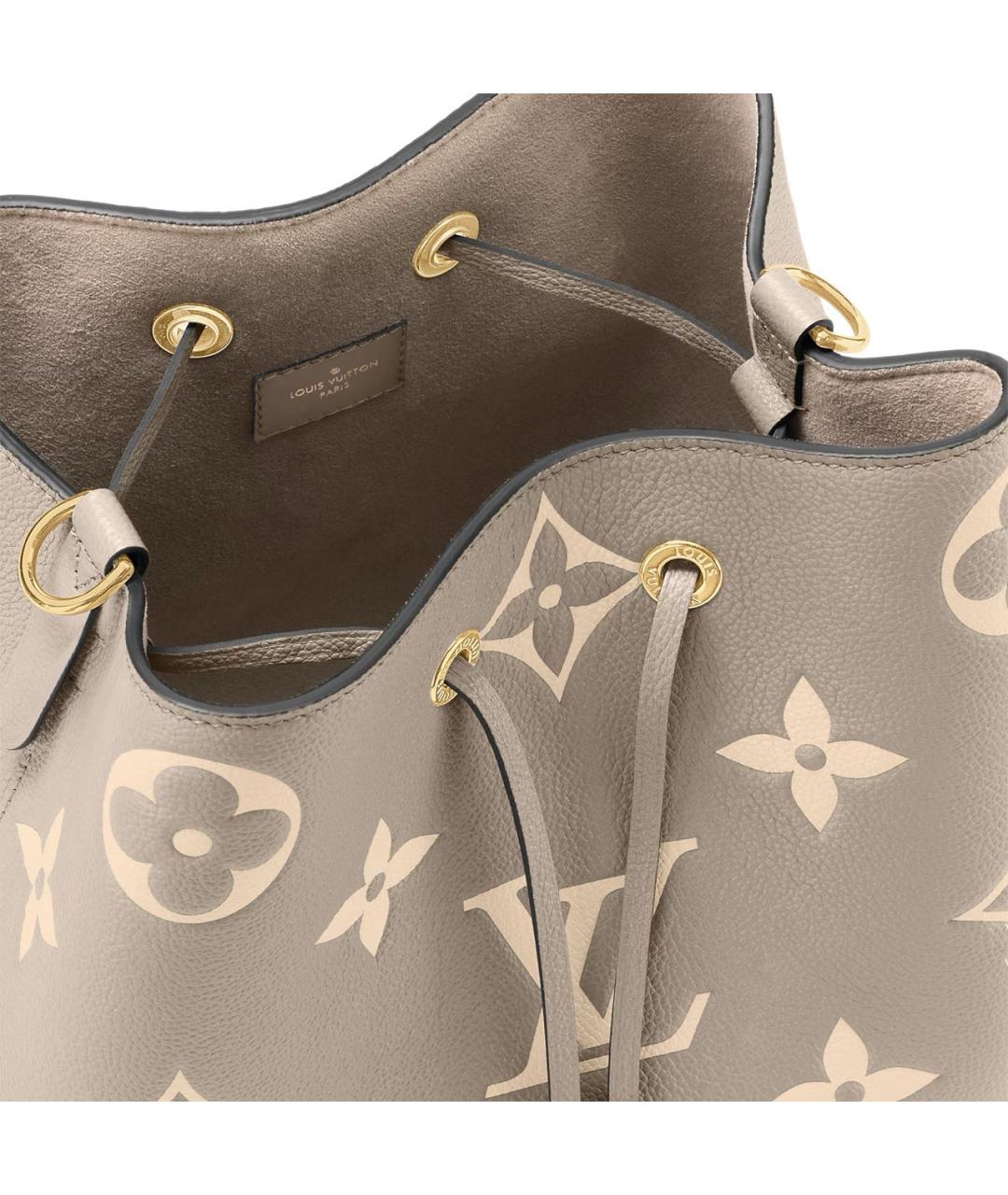 LOUIS VUITTON Бежевая кожаная сумка через плечо, фото 4