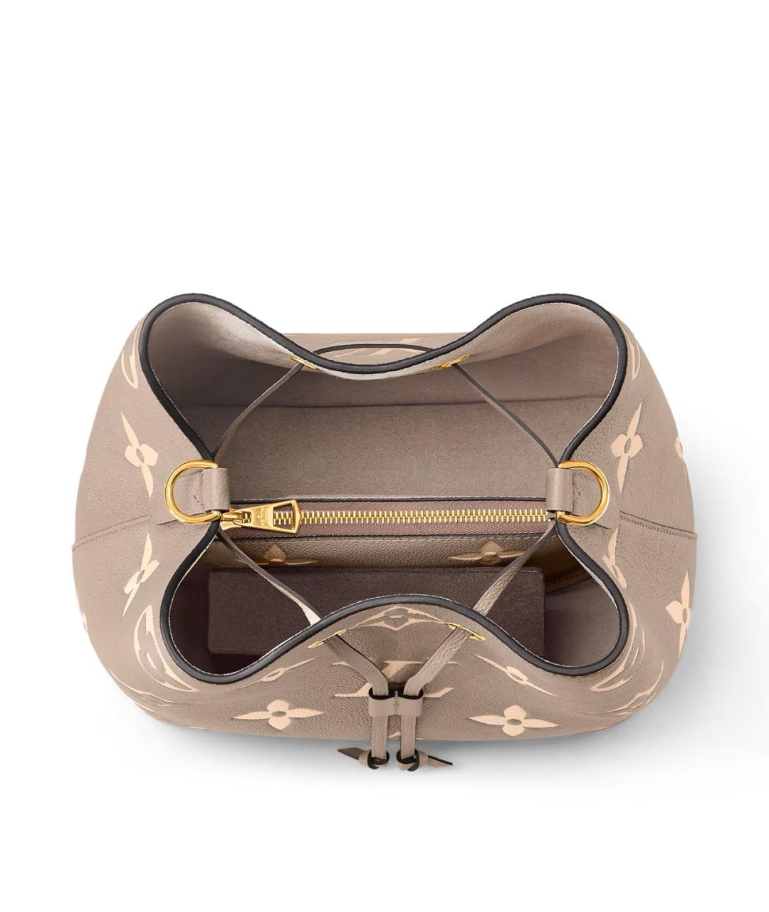 LOUIS VUITTON Бежевая кожаная сумка через плечо, фото 3