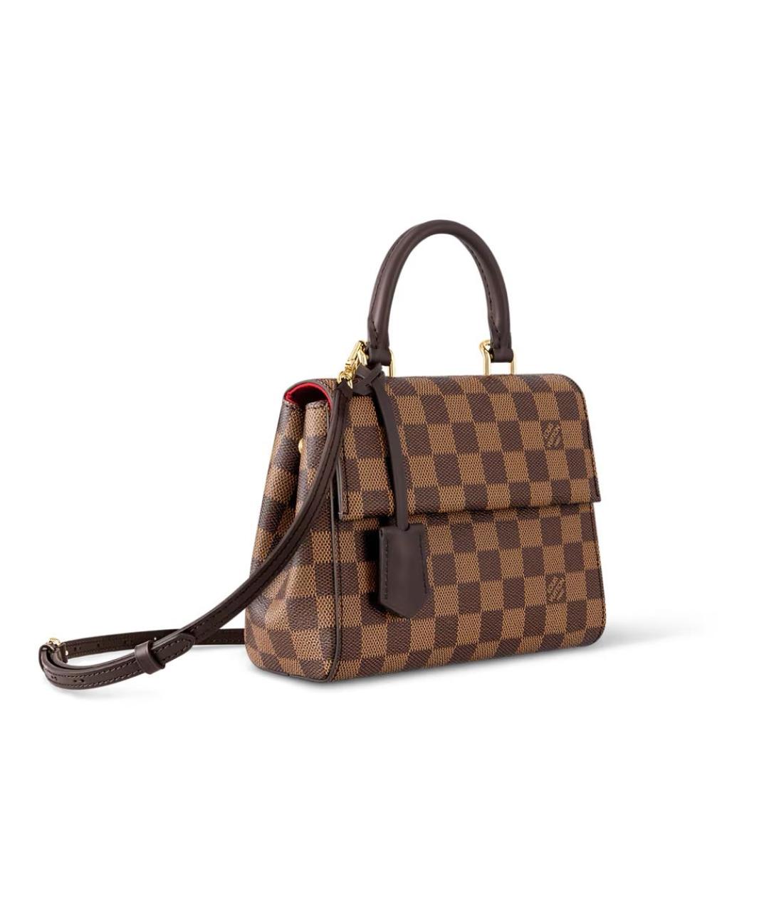 LOUIS VUITTON Коричневая сумка с короткими ручками из канвы, фото 2