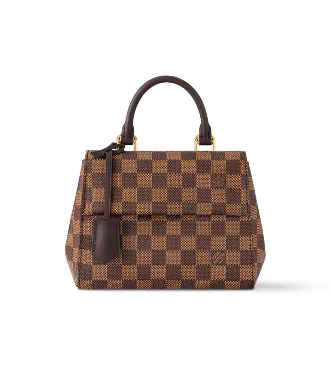 LOUIS VUITTON Коричневая сумка с короткими ручками из канвы, фото 1