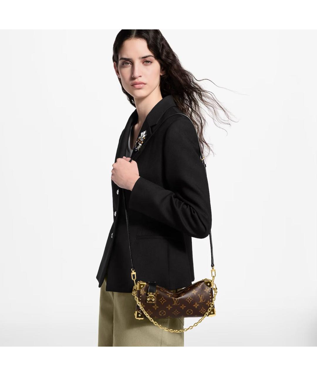 LOUIS VUITTON Коричневая сумка через плечо из канвы, фото 5