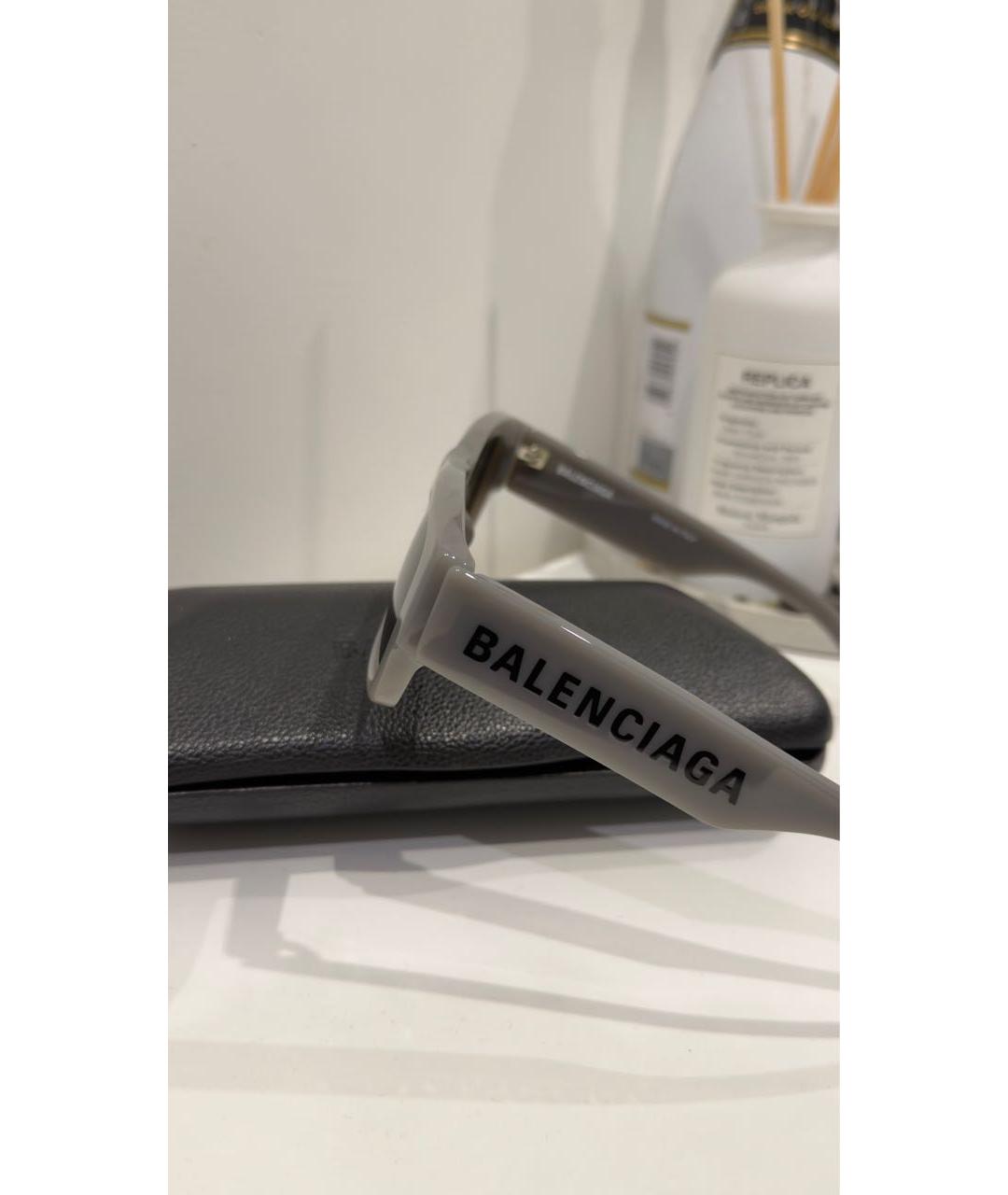 BALENCIAGA Антрацитовые пластиковые солнцезащитные очки, фото 5