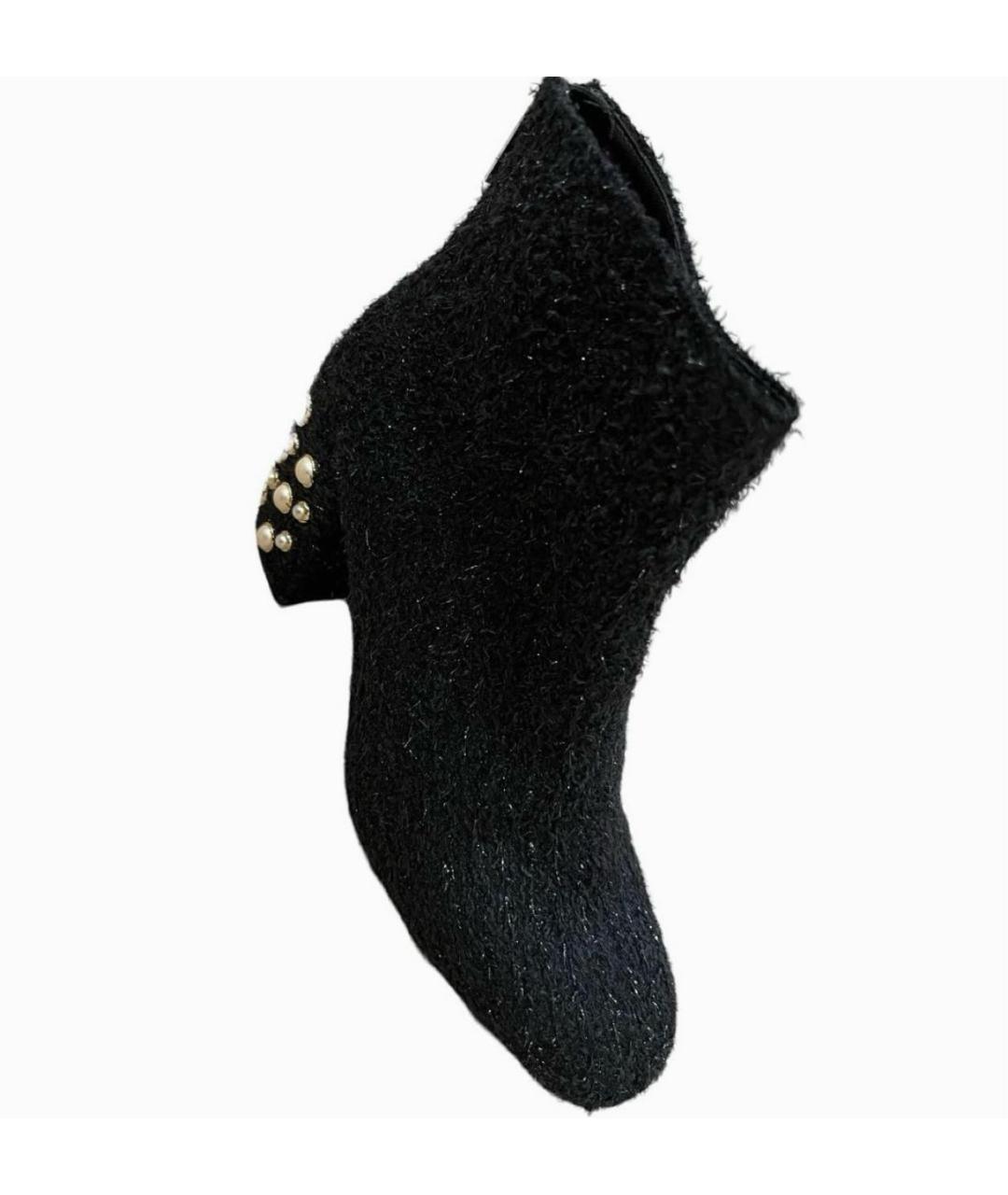 STUART WEITZMAN Черные текстильные ботильоны, фото 3