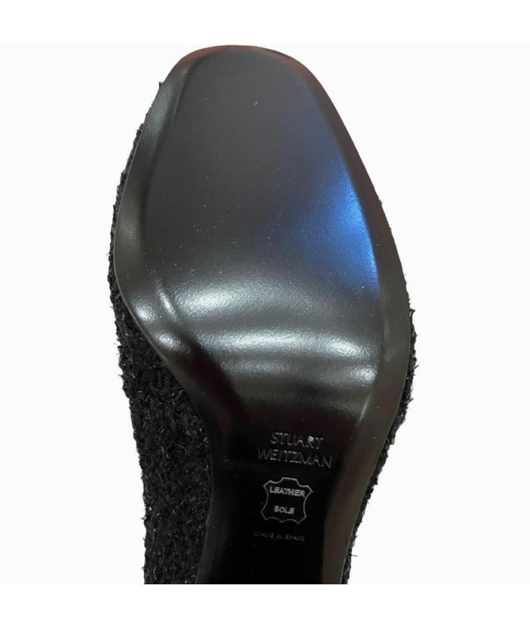 STUART WEITZMAN Черные текстильные ботильоны, фото 6